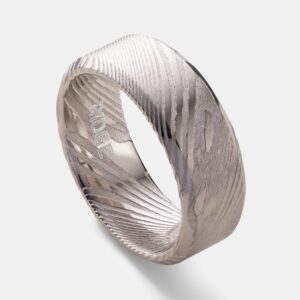 8mm Beveled Ring Set