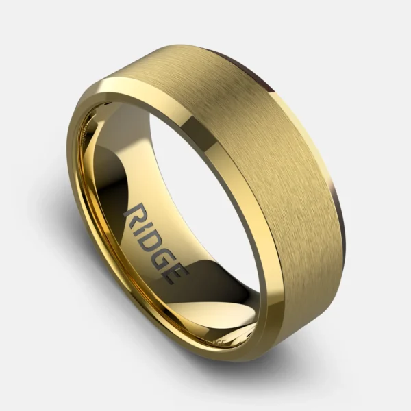 8mm Beveled 24 Gold Tantalum