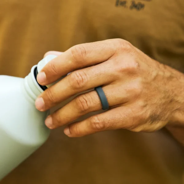 Ring 6mm-silicone gunmetal - Image 3