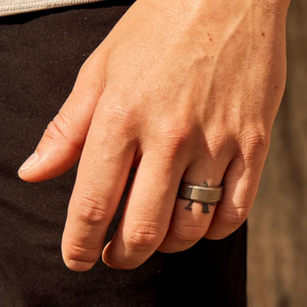 8mm Beveled Stonewashed Titanium - Image 3