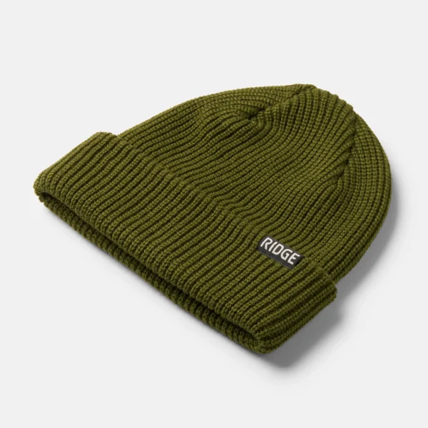 Classic Cuff Beanie - Matte Olive - Image 2