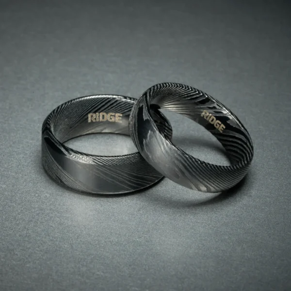 6mm Rounded Black Damascus - Image 3