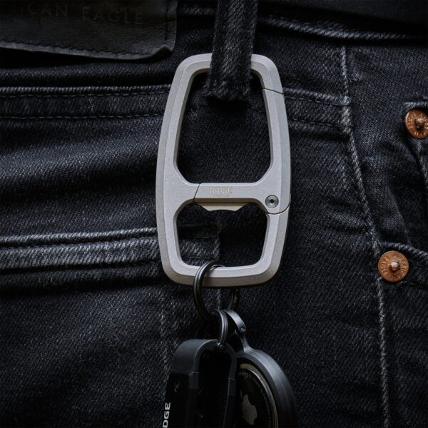 Dual Chamber Carabiner - Stonewashed Titanium - Image 2
