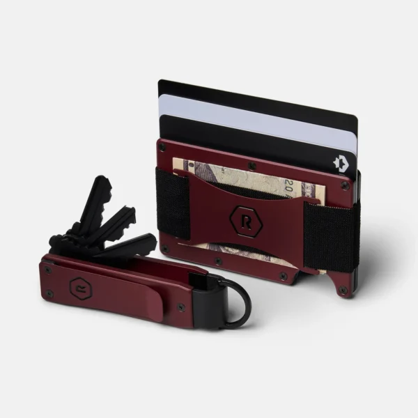 Ridge Wallet Oxblood – Full Kit / Mag Safe / Add Money Clip