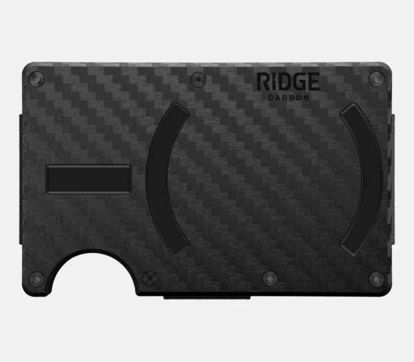 Ridge Wallet Carbon Fiber 3K – Wallet Only / Mag Safe / Add Money Clip