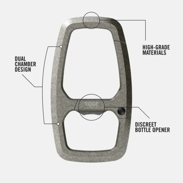 Dual Chamber Carabiner - Stonewashed Titanium - Image 3