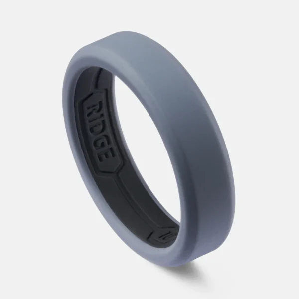 Ring 6mm-silicone gunmetal
