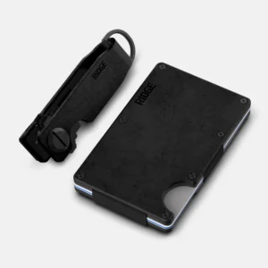 Ridge Wallet Midnight Black Leather – Full Kit / Classic / Add Money Clip