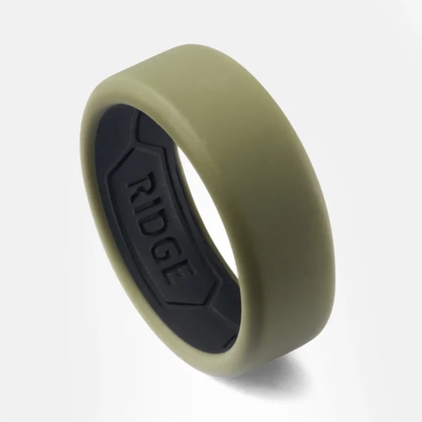Ring 8mm-silicone matte-olive
