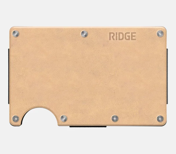 Ridge Wallet Natural Leather – Wallet Only / Classic / Add Money Clip