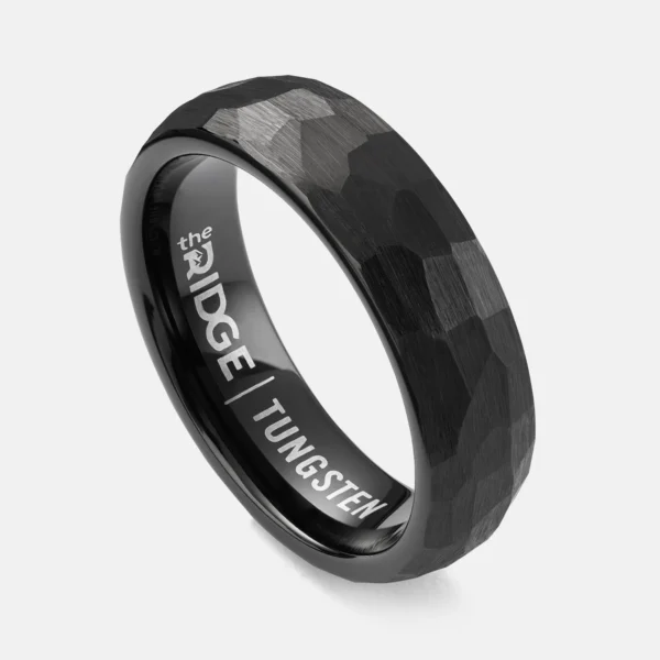 6mm Hammered Royal Black