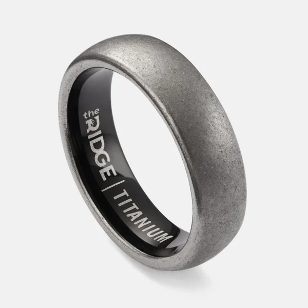 6mm Rounded Stonewashed Titanium