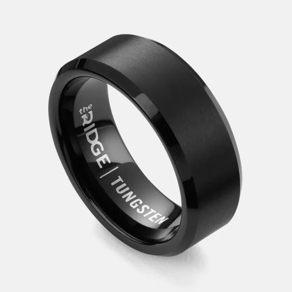 8mm Beveled Royal Black