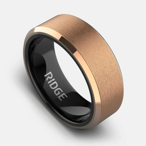 8mm Beveled 18K Rose Gold