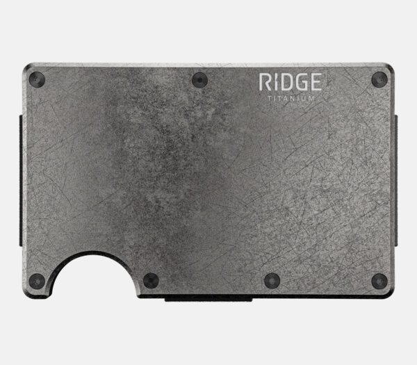 Ridge Wallet Stonewashed Titanium – Wallet Only / Mag Safe / Add Money Clip