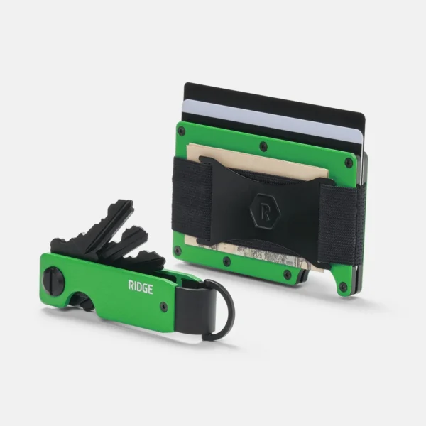 Ridge Wallet Voodoo Green – Full Kit / Mag Safe / Add Money Clip