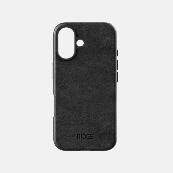 Iphone 16 Midnight Black Leather Case Only