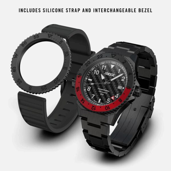 Land & Sea GMT Watch 42mm Carbon Fiber 3k | Stainless Steel - Image 2