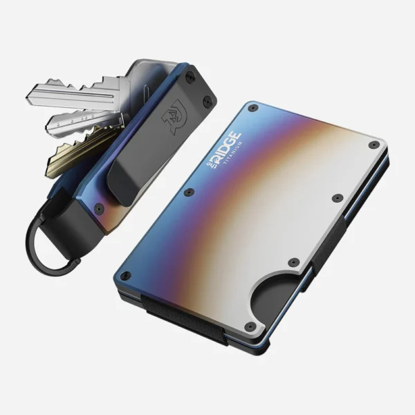 Ridge Wallet Burnt Titanium – Full Kit / Mag Safe / Add Money Clip